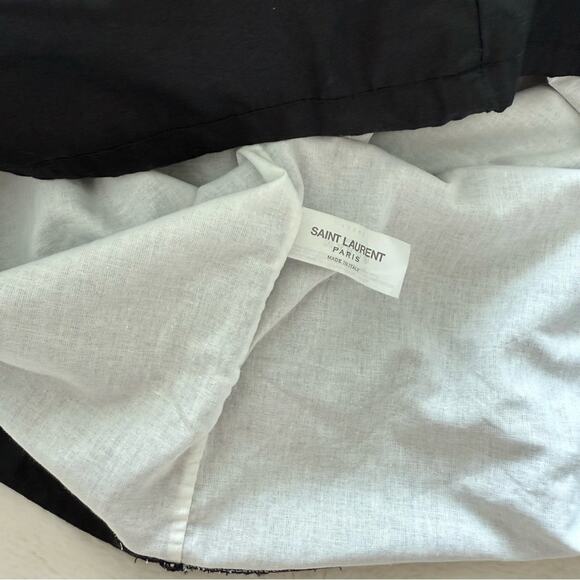 SAINT LAURENT Calfskin Crocodile Embossed Medium Moujik Top Handle Authentic - Picture 15 of 16